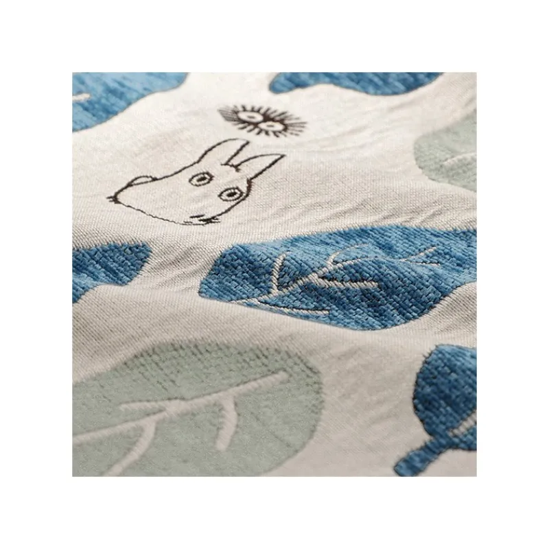 cushion_big_totoro_blue__green_leaves_x_cm__my_neighbour_totoro_3.webp Maison Ghibli Cushion Big Totoro Blue & Green leaves 45x45 cm - My Neighbour Totoro | Furniture