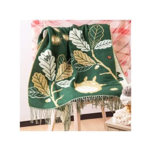 Maison Ghibli Dark Green Stole Oak leaves - My Neighbor Totoro | Outfits