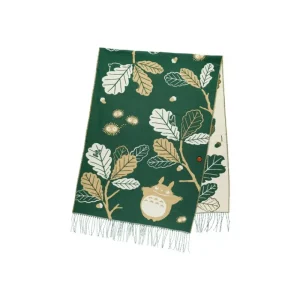 Maison Ghibli Dark Green Stole Oak leaves - My Neighbor Totoro | Outfits