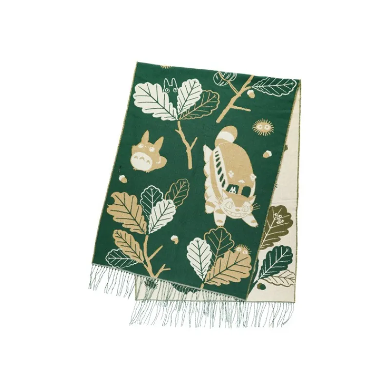dark_green_stole_oak_leaves__my_neighbor_totoro_5.webp Maison Ghibli Dark Green Stole Oak leaves - My Neighbor Totoro | Outfits