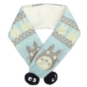 Maison Ghibli ECHARPE A POMPONS HIVER BLEU – MON VOISIN TOTORO | Outfits