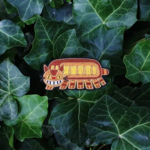 Maison Ghibli Embroidered Jewel Brooch Catbus - My Neighbor Totoro | Pins