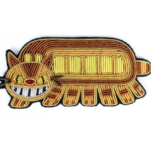 Maison Ghibli Embroidered Jewel Brooch Catbus - My Neighbor Totoro | Pins