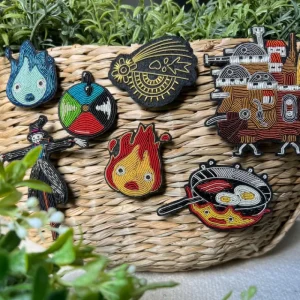 Maison Ghibli Embroidered Jewel Brooch Door dial - Howl’s Moving Castle | Pins