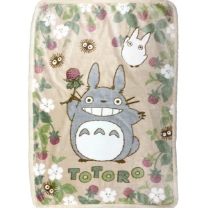Maison Ghibli Fluffy blanket Totoro Raspberry 100x140 cm - My Neighbor Totoro | Household Linen