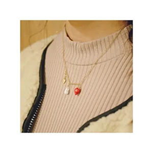 Maison Ghibli Necklace Strawberry and White Totoro - My Neighbor Totoro | Jewellery