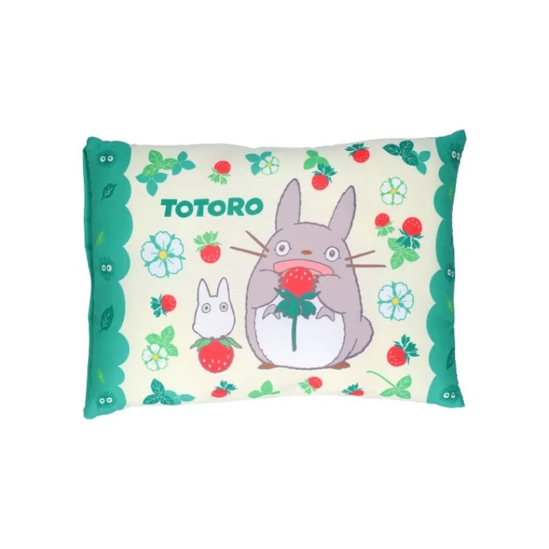 totoro_with_strawberries_pillow__x__cm__my_neighbor_totoro_0.webp Maison Ghibli Totoro with strawberries pillow 28 x 39 cm - My Neighbor Totoro | Furniture