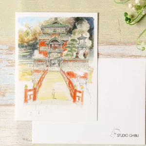 Maison Ghibli Watercolour Greeting cards 24 x 15,8 cm Aburaya - Spirited Away | Postcards And Letter Papers