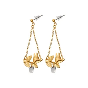 Maison Ghibli White Totoro Earring Hidden In A Leaf - My Neighbor Totoro | Jewellery